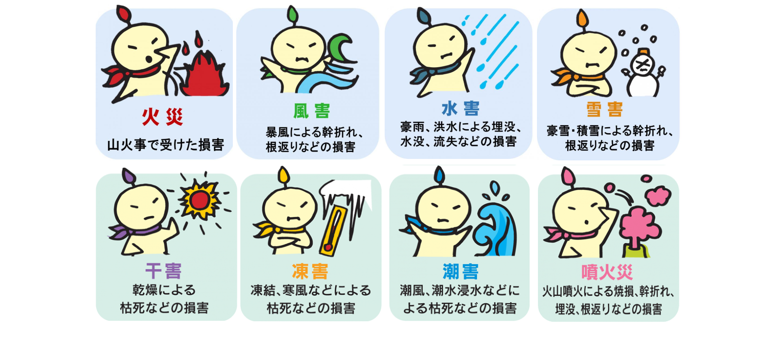 保険適用災害（8つの災害）